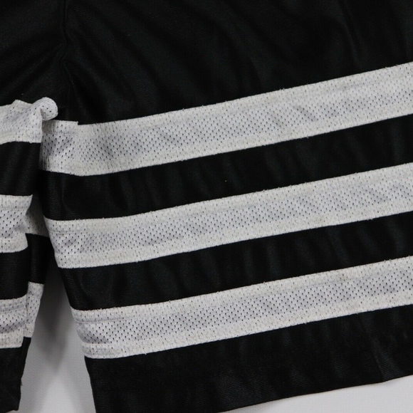 Vintage New Adidas Striped Spell Out Shorts Black - Picture 6 of 6